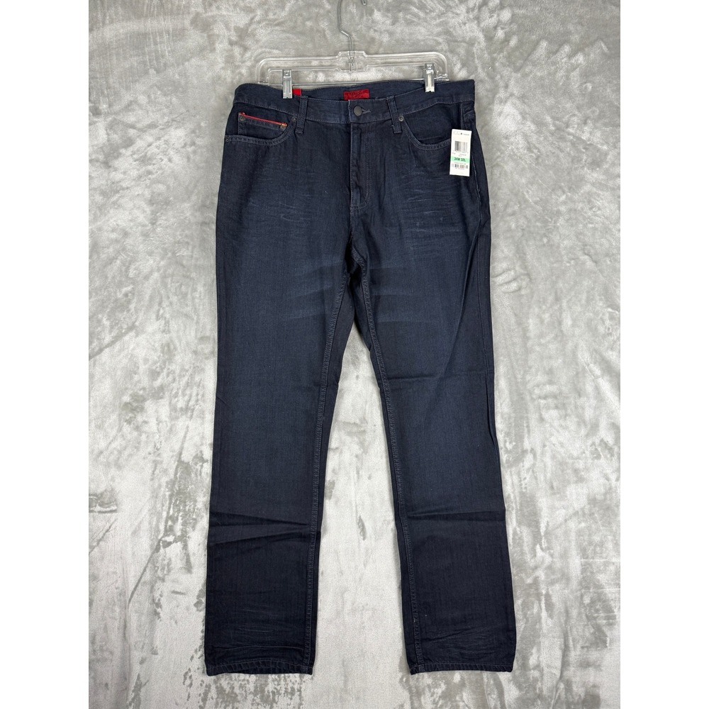 Alfani Mens Slim Fit Jeans 34W 32L Dark Wash Blue‎ Slim Straight NWT